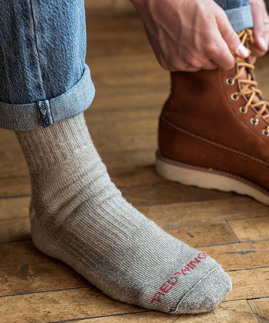 Men S Sock In Khaki Merino Wool Blend 97162 Red Wing Shoes