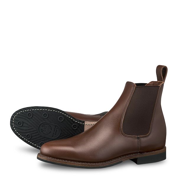 mens brown leather chelsea boots