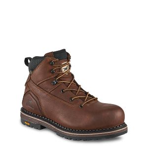 Ever Boots Men's Premium Leather Waterproof Work Boots Insulated Rubber Outsole