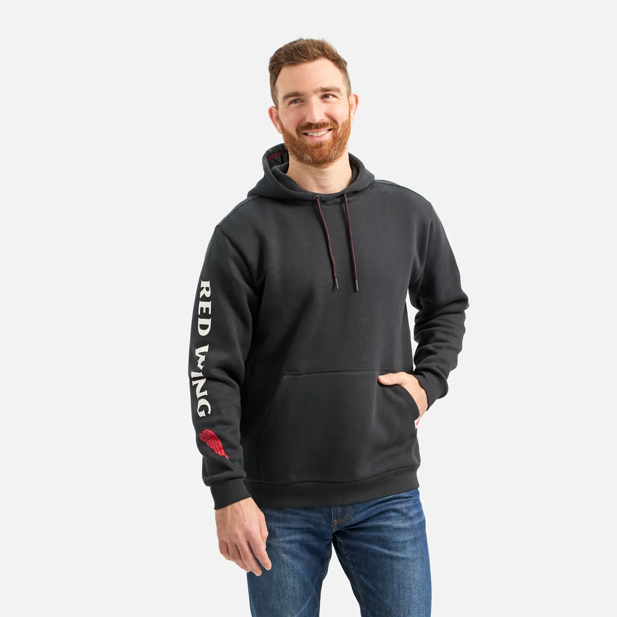 Hoodie with Sleeve Print - view 2
