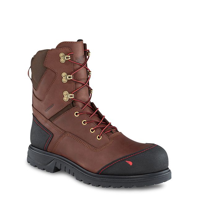 Men's 4454 Electrical Hazard Insulated Waterproof NonMetallic Toe Brnr XP 8inch Boot Red