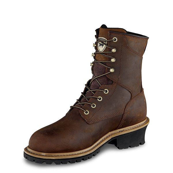 red wing steel toe logger boots