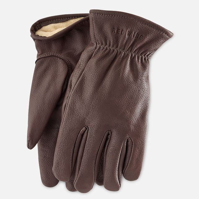 Sporvogn voksenalderen Gud Men's Lined Glove in Brown Buckskin Leather 95231 | RedWing