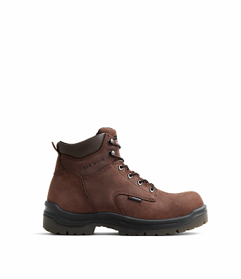 NORTIV 8 Men’s Steel Toe Work Boots – Leather, Waterproof, Non-Slip, Lace-Up – US 8-13