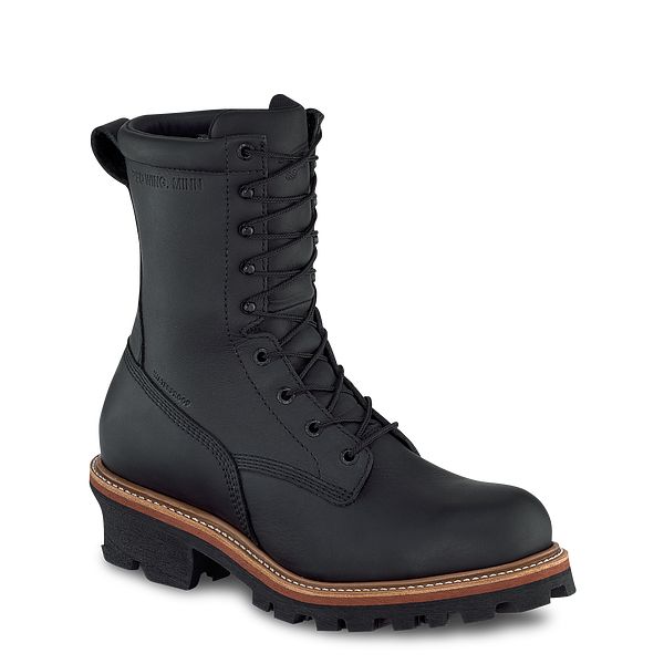 red wing black logger boots