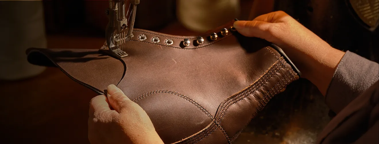 American Flag on Red Wing Boot