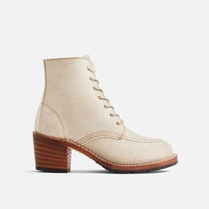 Women's Clara Heeled Boot in White Leather 3409 | Red Wing Heritage