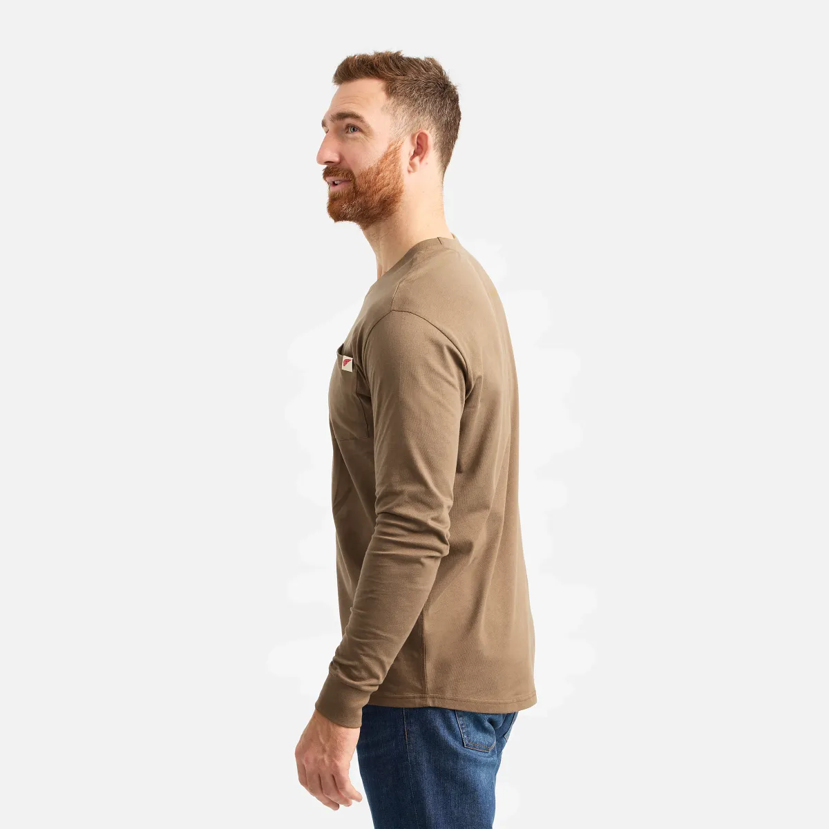 Long Sleeve Pocket T-Shirt with Sleeve Print - view 5