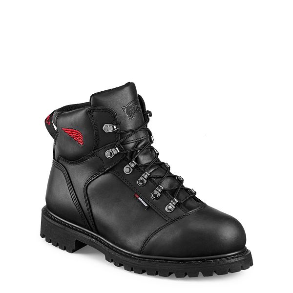 black waterproof steel toe boots