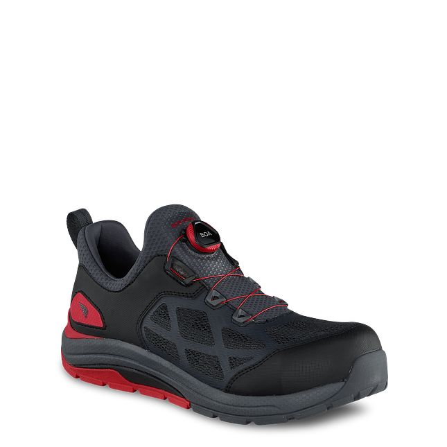 Men's CoolTech™ Athletics Safety Toe Work Shoe Charcoal/Red 6343