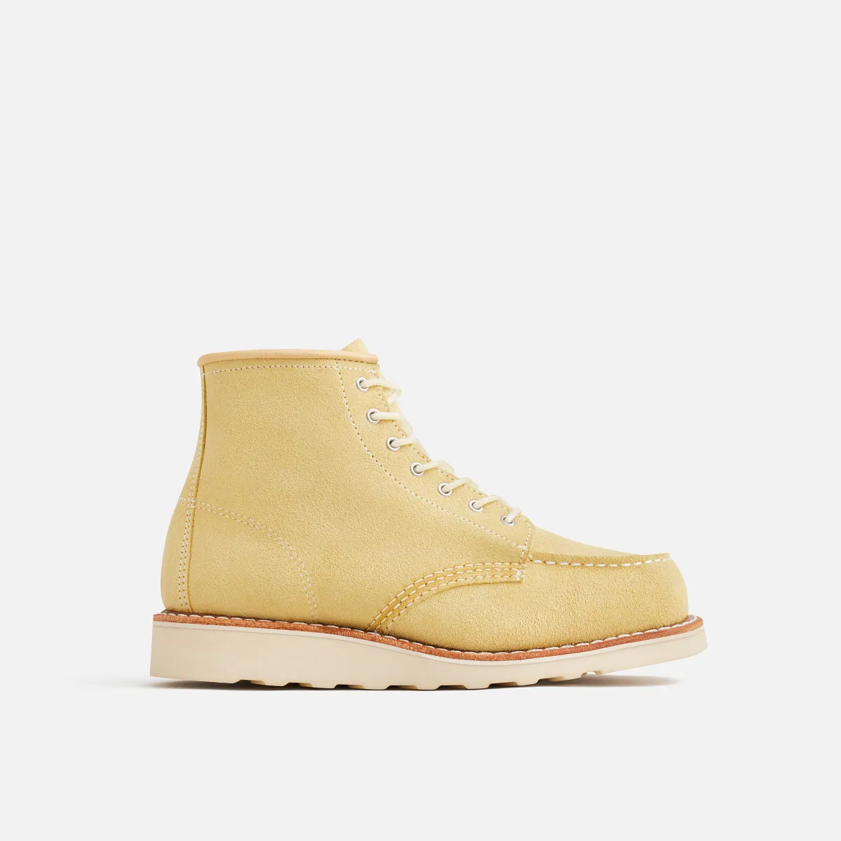 Women's 6-Inch Classic Moc Short Boot in Yellow Leather 3423 | Red Women's 6-Inch Classic Moc Short Boot in Yellow Leather 3423 | Red
