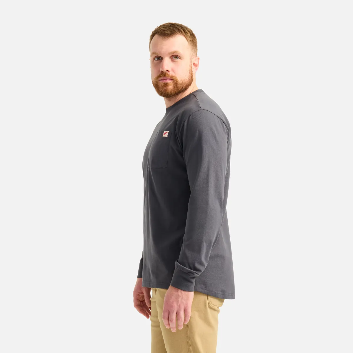 Long Sleeve Pocket T-Shirt with Sleeve Print   - view 5