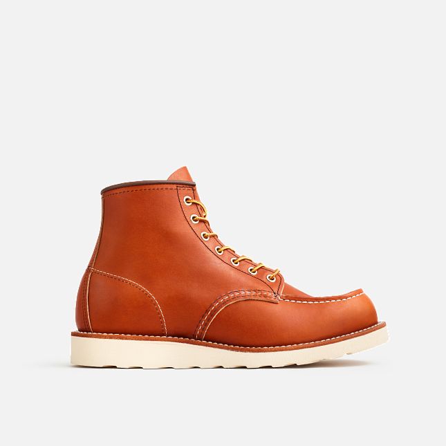 Brown #875 Leather Work Botas USA Sz: 7.5 D Red Wing Heritage Classic Moc Toe Zapatos Zapatos para hombre Botas Botas de trabajo y estilo militar 