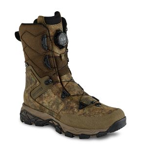 Go to Pinnacle Men's 11-inch Waterproof Earth Field Camo Leather Boot