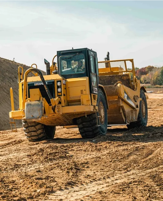 Jennifer Johnson operating large equipment at a work site