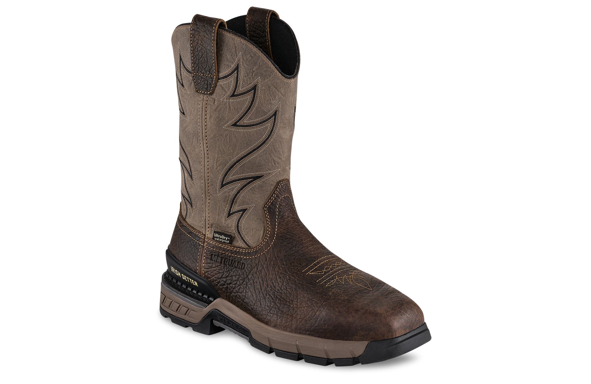 Two Harbors image number 1 Brown Men's 11-inch Waterproof Pull-On Boot