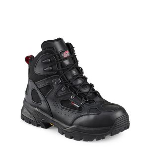 red wing boots steel toe black