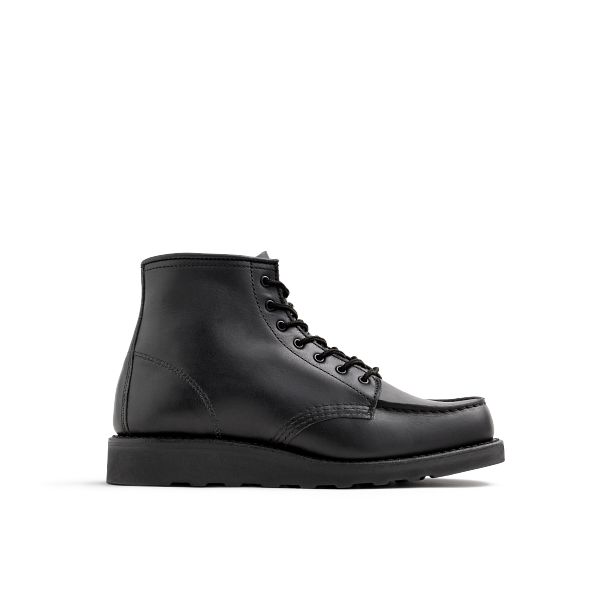 red wing all black moc toe
