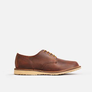 Men's Weekender Oxford in Copper Rough & Tough Leather 3604 | Red