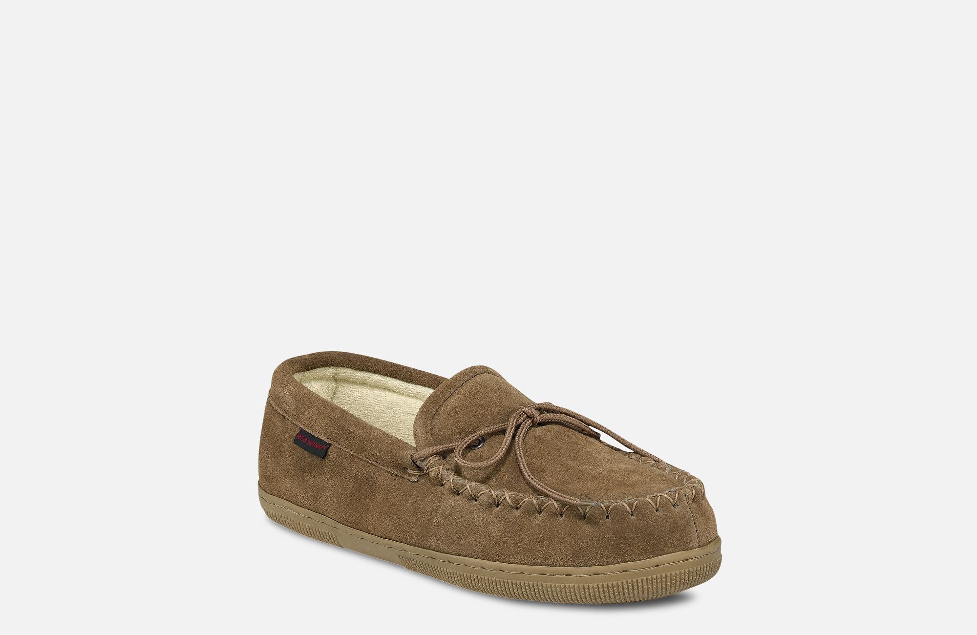 Cloth-Lined Suede Loafer Slippers image number 0