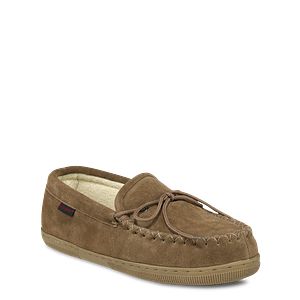 Cloth-Lined Suede Loafer Slippers