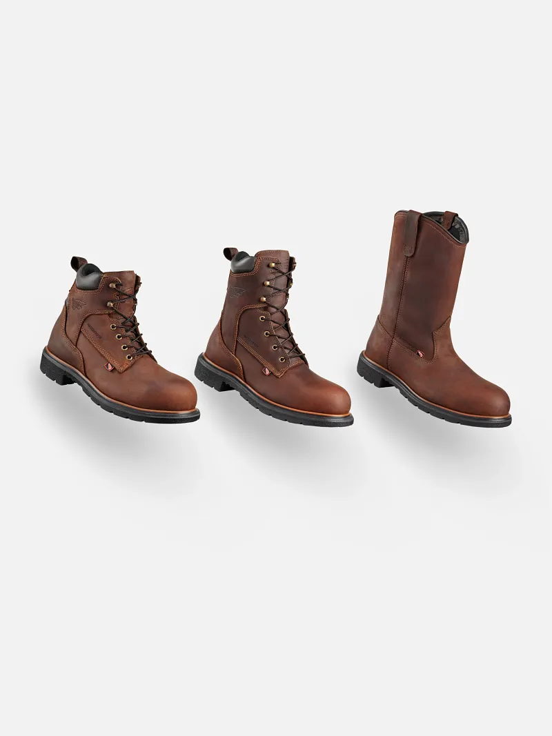 Four styles of Red Wing Dynaforce boots