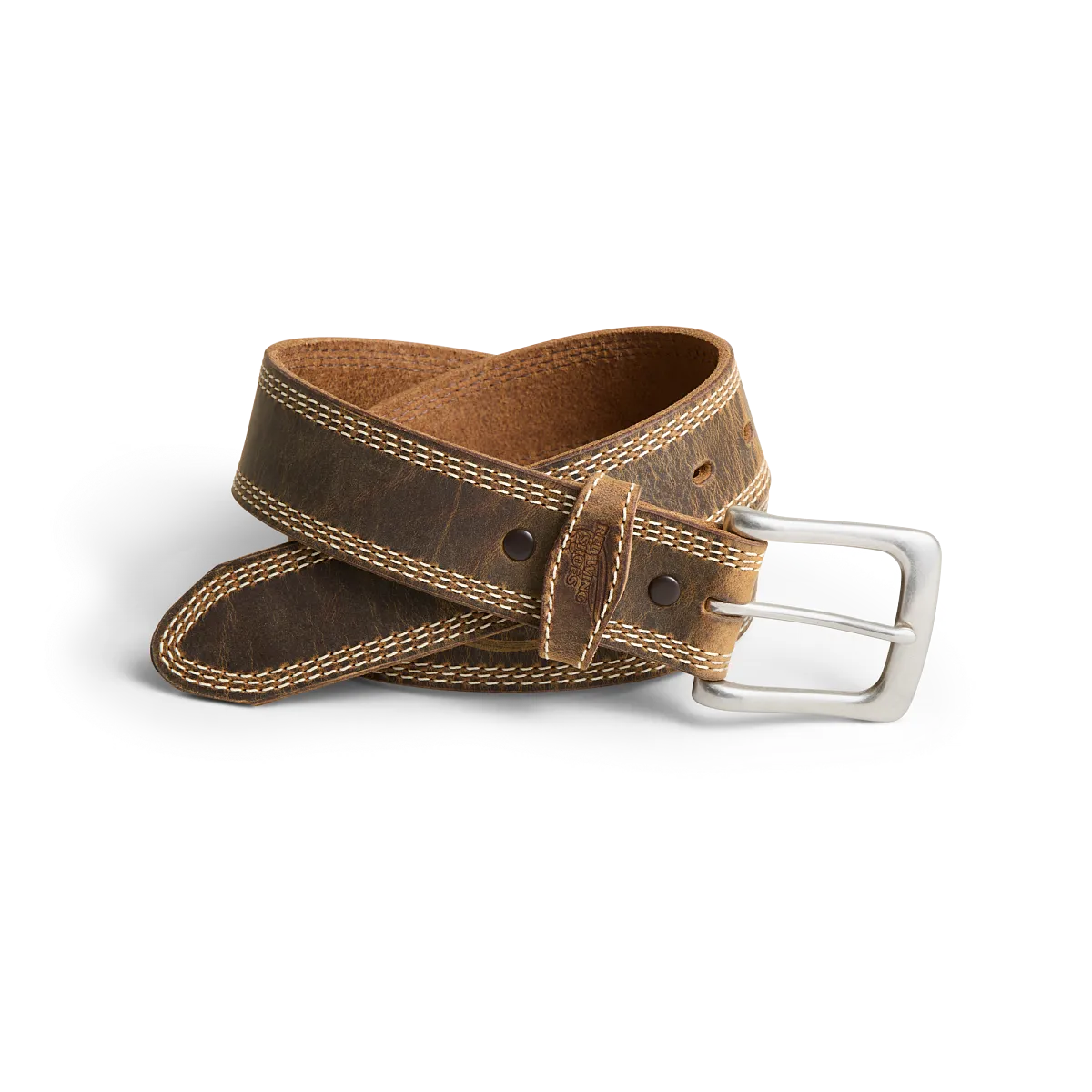 Triple Stitch Leather Belt - view 1