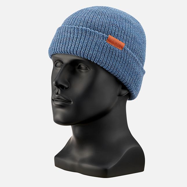 CAP, BLUE HEATHER WOOL KNIT Product image - view 1