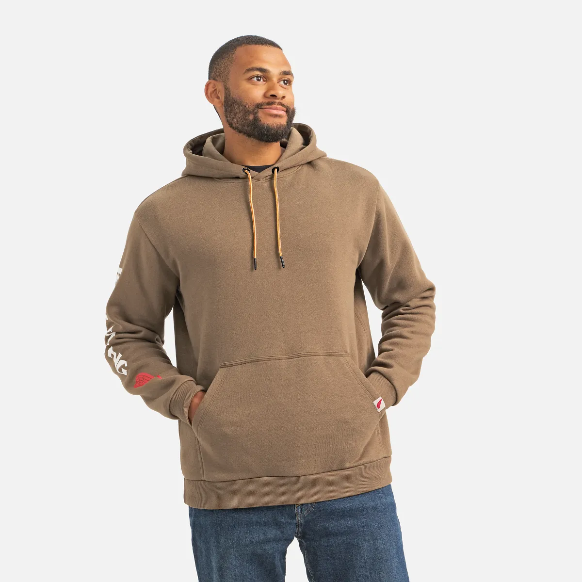 Hoodie with Sleeve Print - view 2