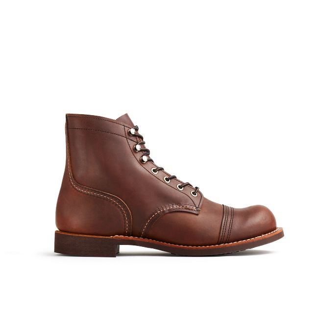 Red Wing Heritage 8111 Iron Ranger 6 Cap Toe Men's Boots, Amber, 10