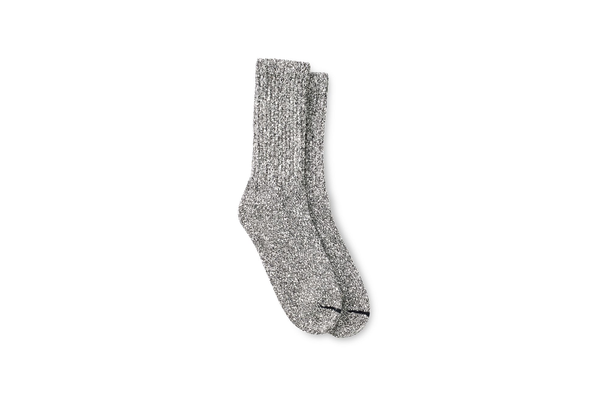 Cotton Blend Ragg Crew image number 1 Black/White Unisex Cotton Blend Ragg Crew Socks in Black/White Cotton Blend