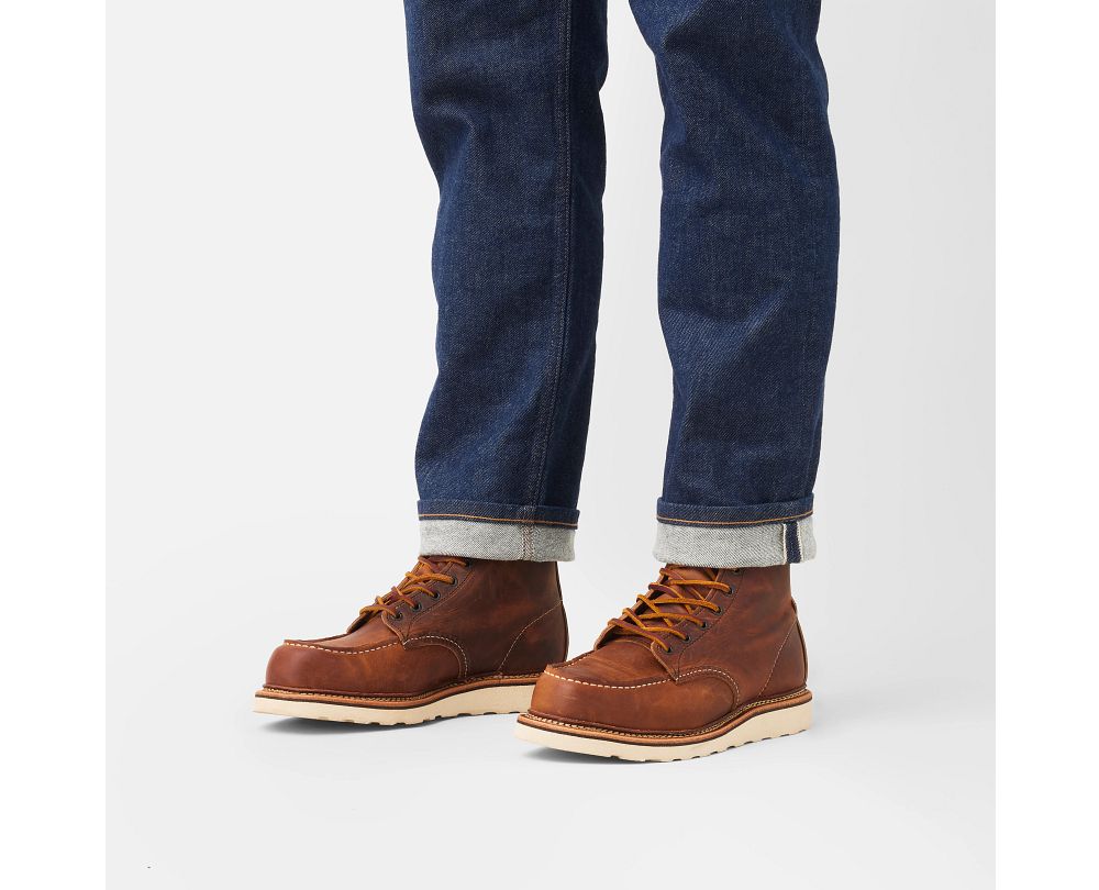 Men's Classic Moc 6Inch Boot in Brown Leather 1907 Red Wing Heritage