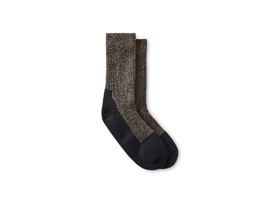 Men's Deep Toe Capped Wool Sock in Black Merino Wool Blend 97174 | Red ...