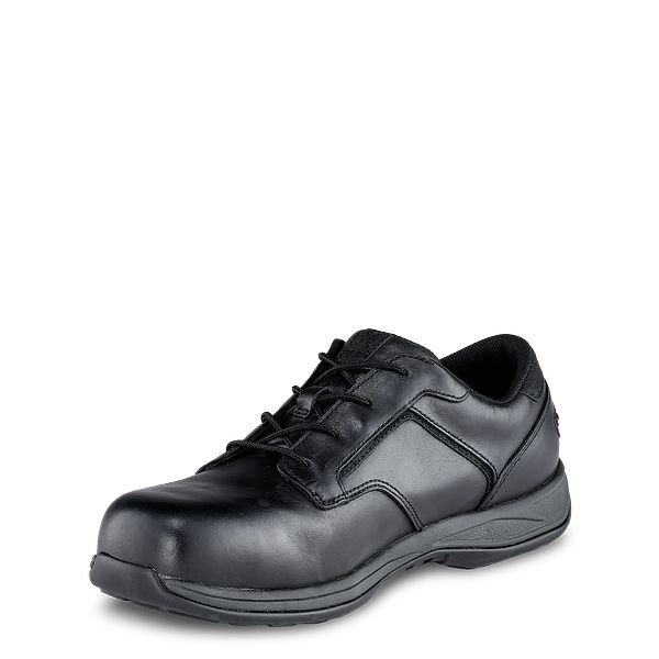 Men s ComfortPro Safety Toe Oxford Black Work Shoe 6712 