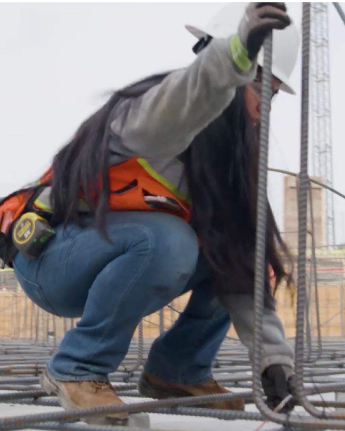 Construction worker wearing King Toe boots