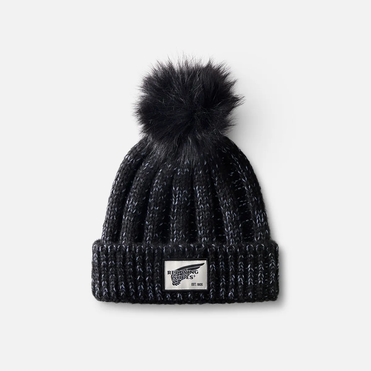 Women's Knit Pom Beanie Hat in Black 98057 Red Wing Shoes