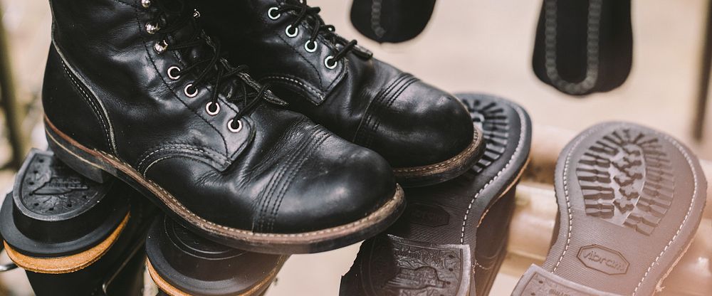 red wing black harness leather