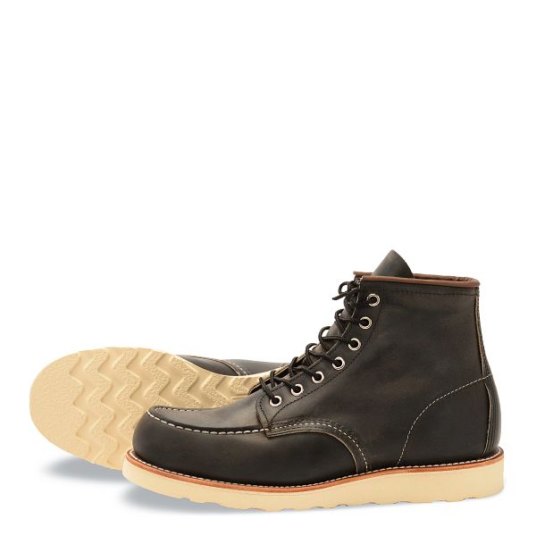 red wing all black moc toe