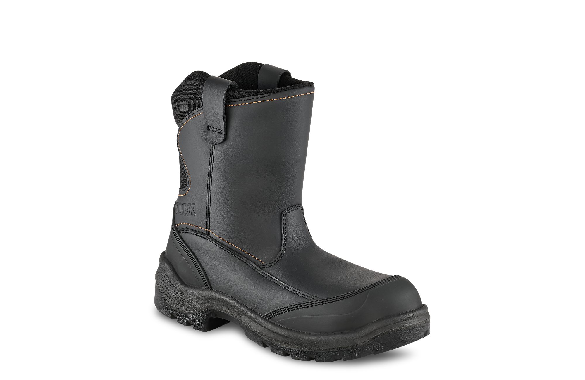 E-Force image number 1 Black Men's 9-inch Safety Toe Pull-On Boot