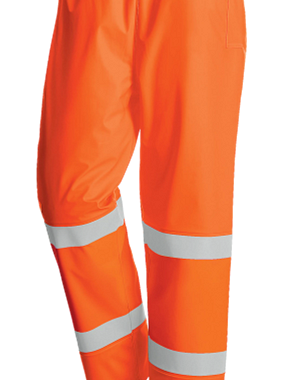 Site Huske HiVis Over Trousers Elasticated Waist Orange Medium 25 W 43 L   Screwfix