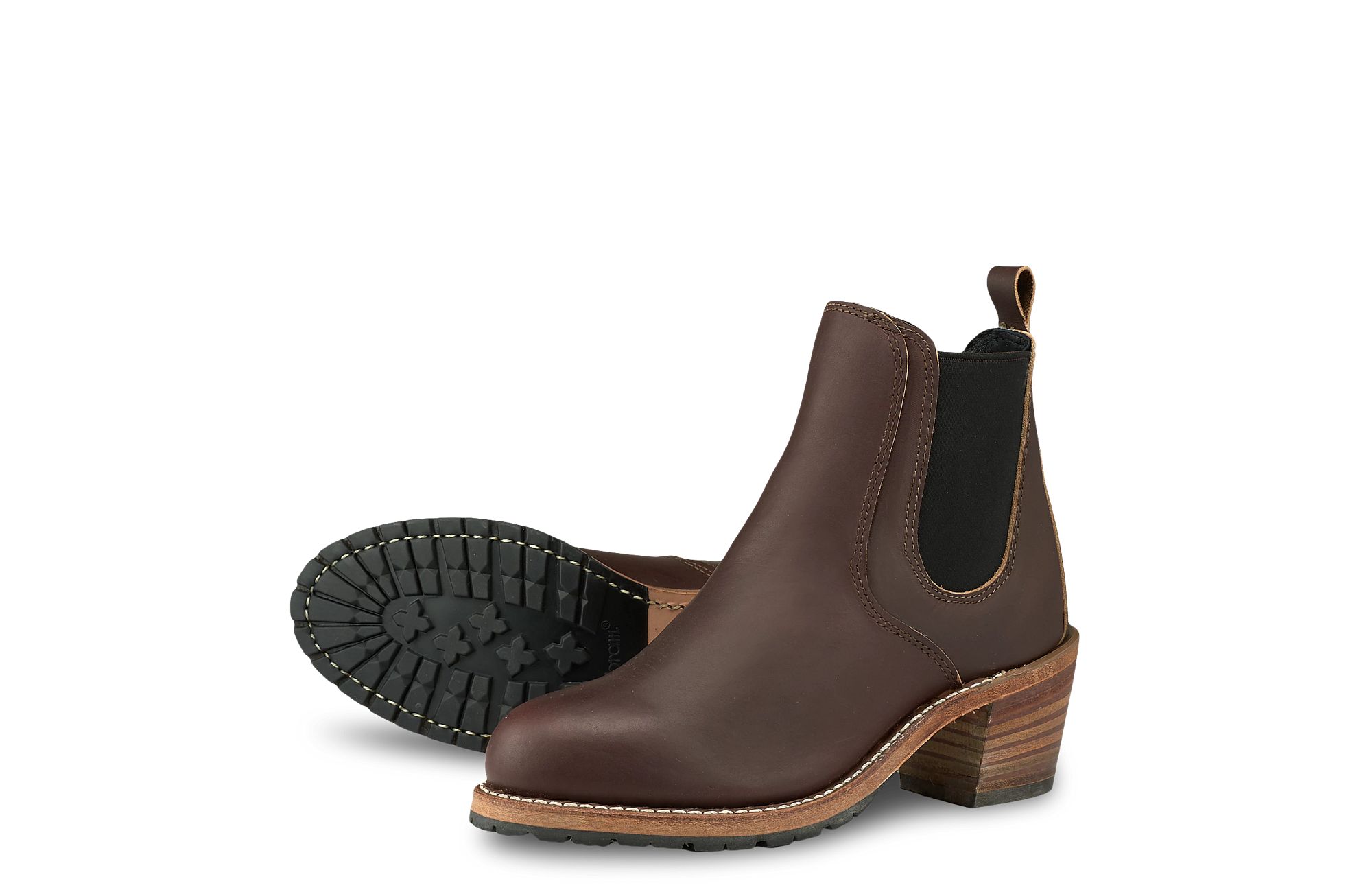 Harriet image number 1 Mahogany Women's Heeled Boot in Mahogany Oro-iginal Leather