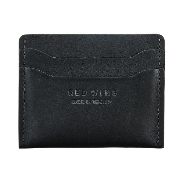 black leather card holder