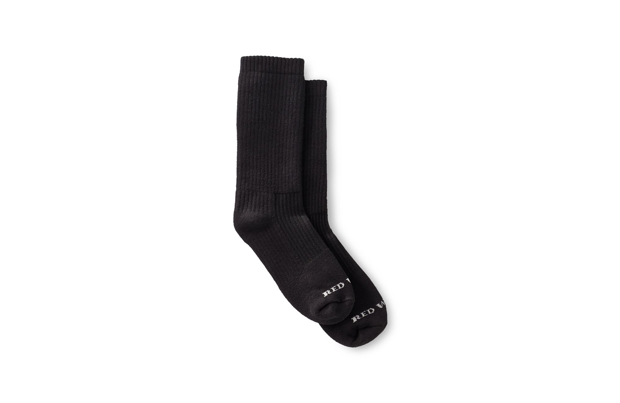 Cushion Crew Socks image number 1 Black Unisex Cushion Crew Socks in Black Cotton Blend