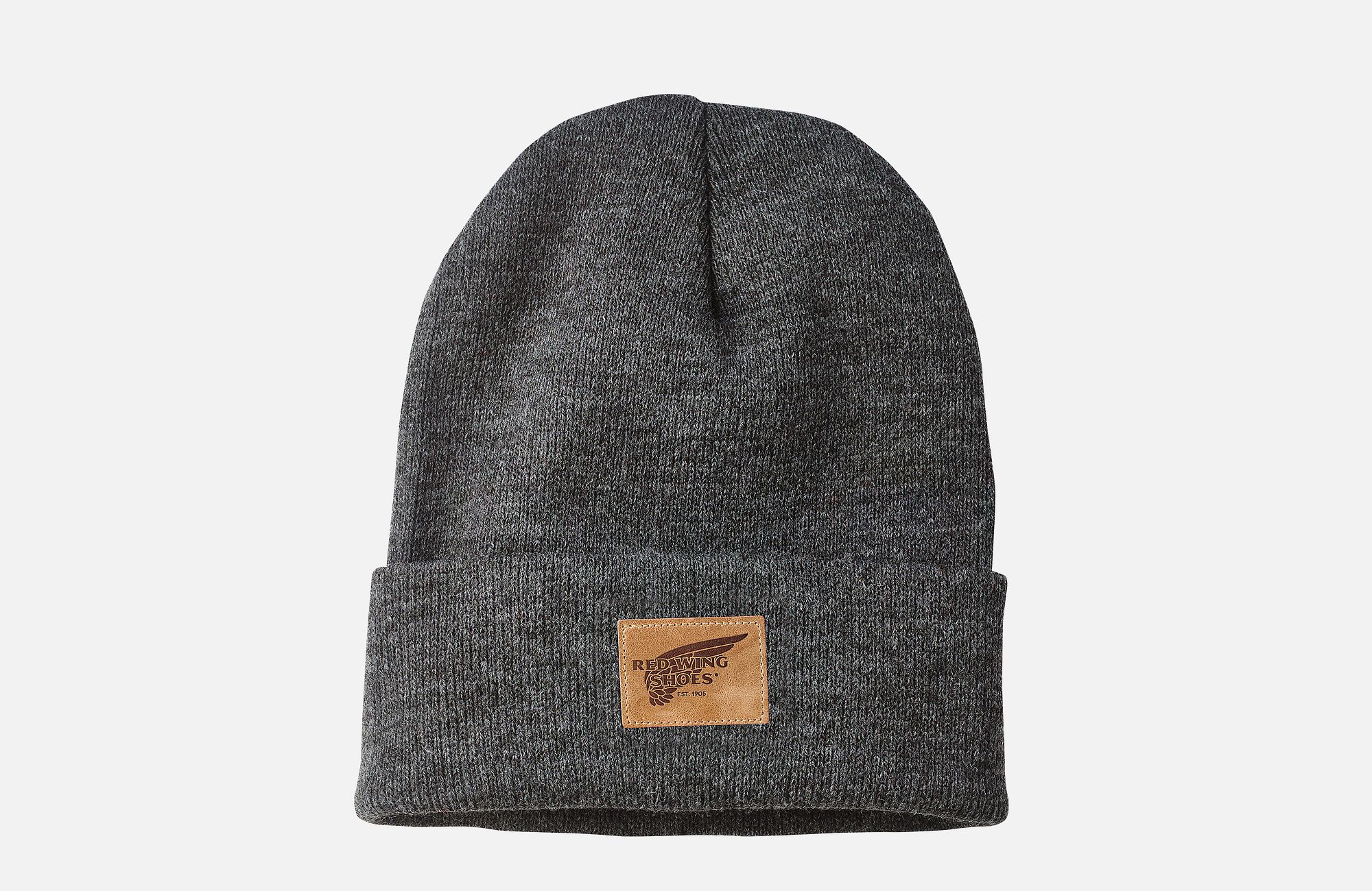 Leather Logo Knit Beanie Hat image number 0
