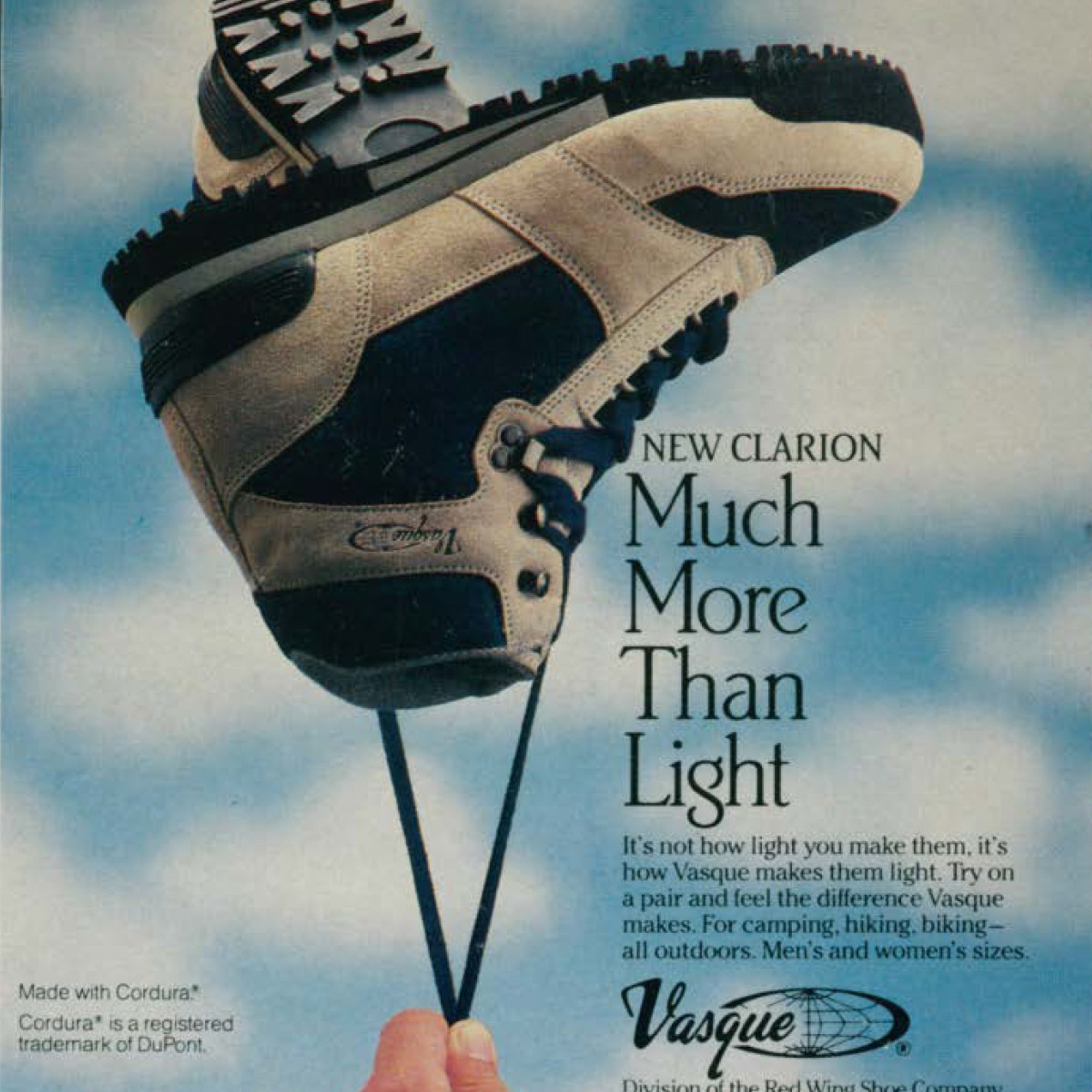 New Clarion Much More Than Light. It's not how light you make them, it's how Vasque makes them light.