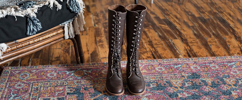 red wing knee high boots