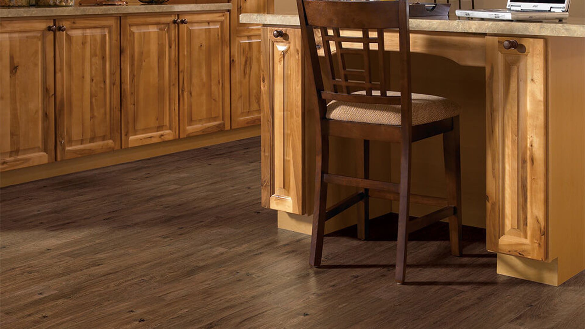 Coretec Plus 5 Plank Deep Smoked Oak, Can Vinyl Plank Flooring Go Under Kitchen Cabinets