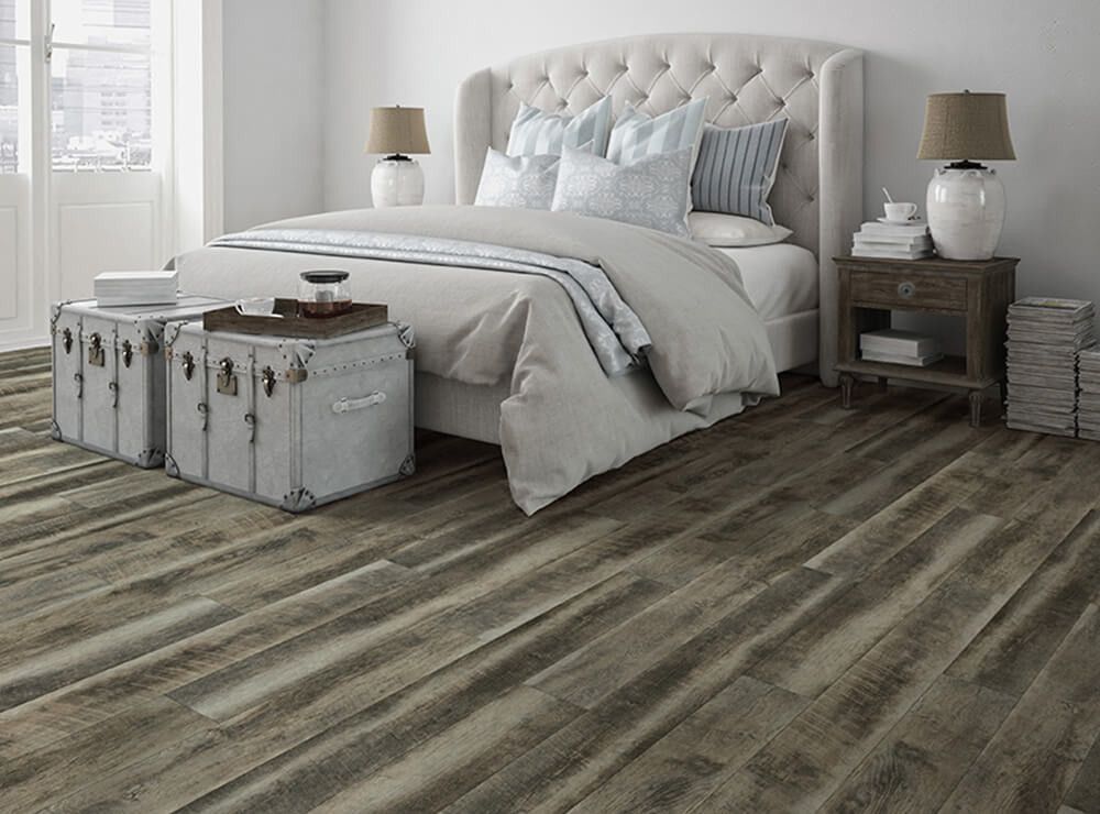 Coretec Premium Odessa Grey Driftwood, Driftwood Grey Hardwood Floors