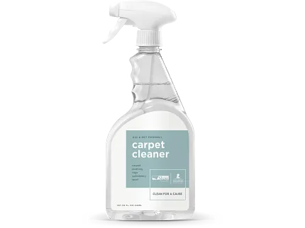 A carpet cleaner spray bottle