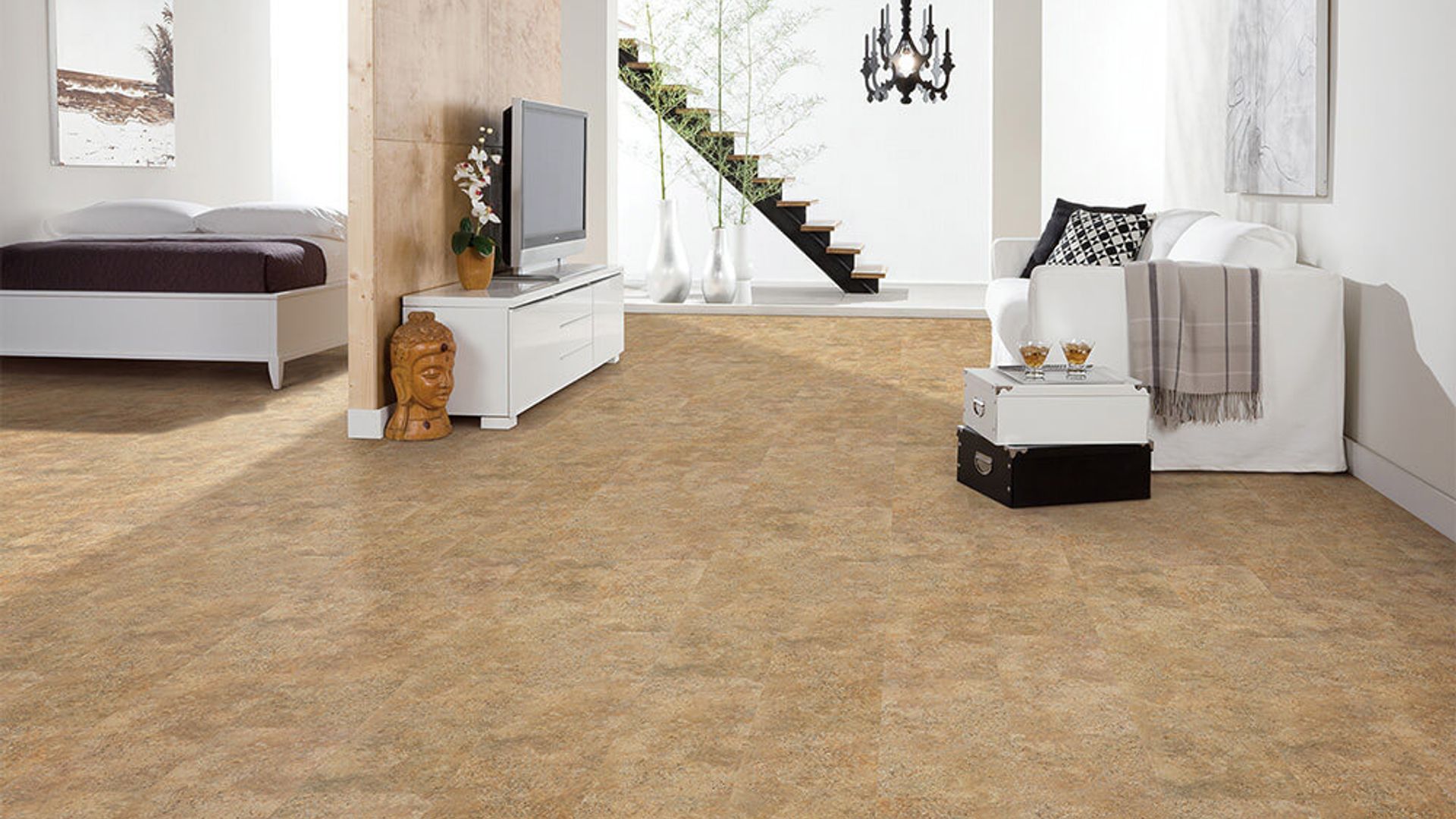 NOCE TRAVERTINE EVP Vinyl Flooring Product Scene
